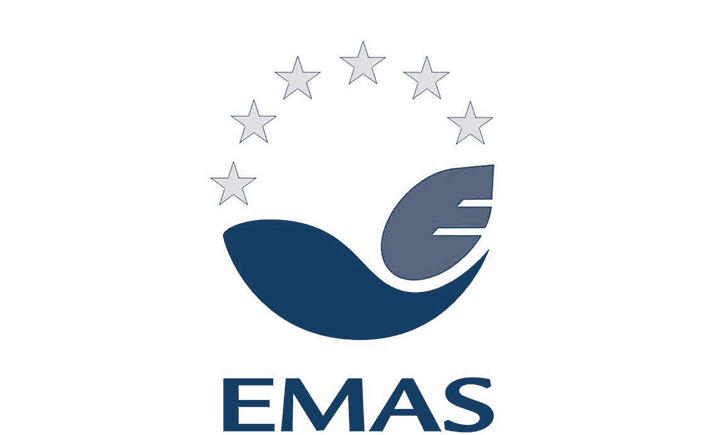 EMAS logo featuring stylized hand and stars.
